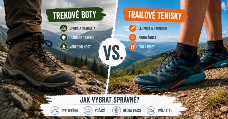 Trekové boty vs. trailové tenisky — srovnání obuvi na české hory